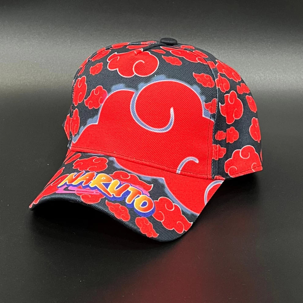 Naruto Akatsuki Cloud Cap red black adjustable anime hat UAE