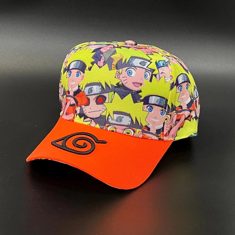 Naruto Character Print Cap orange adjustable anime hat UAE