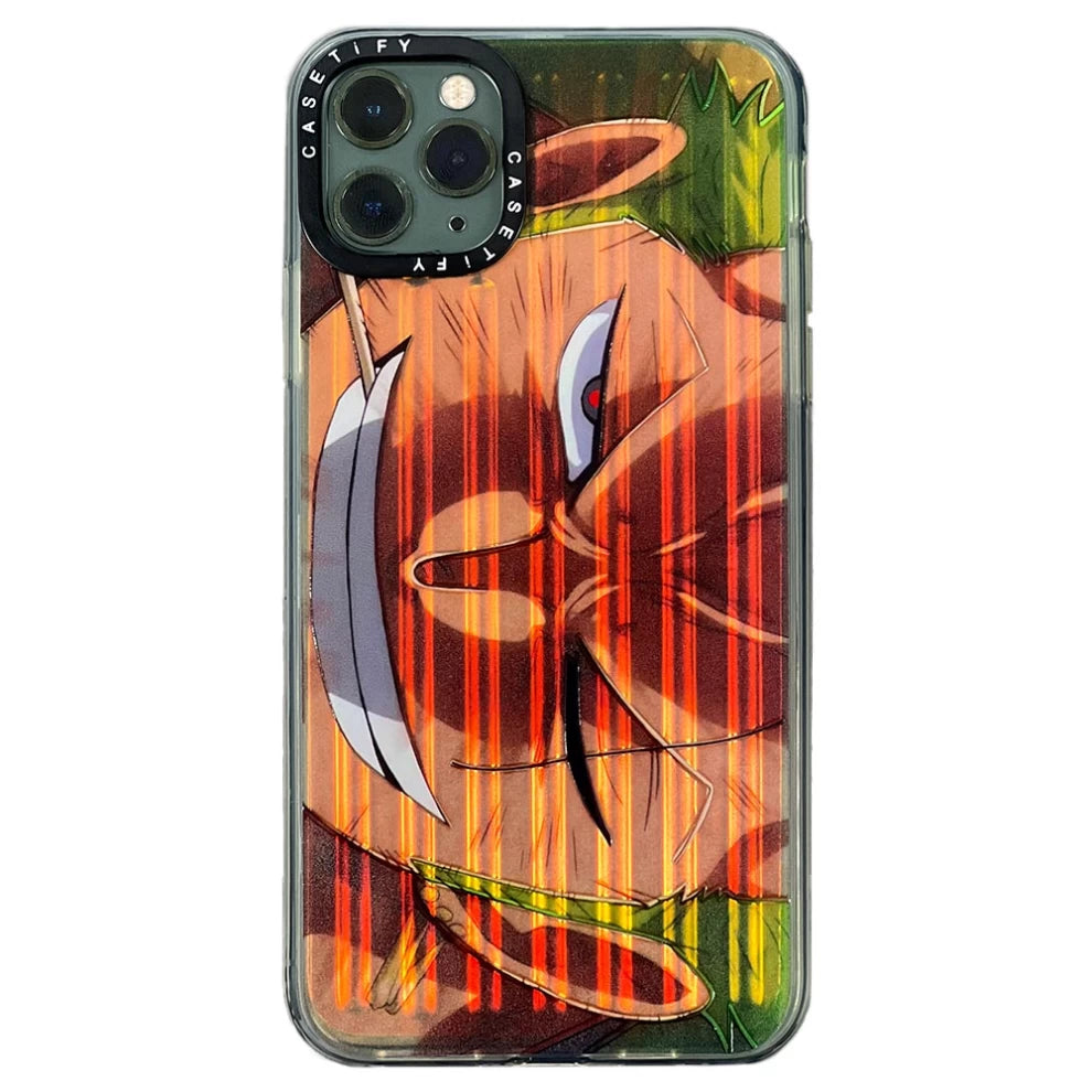 One Piece Roronoa Zoro Energy Slash iPhone case front view