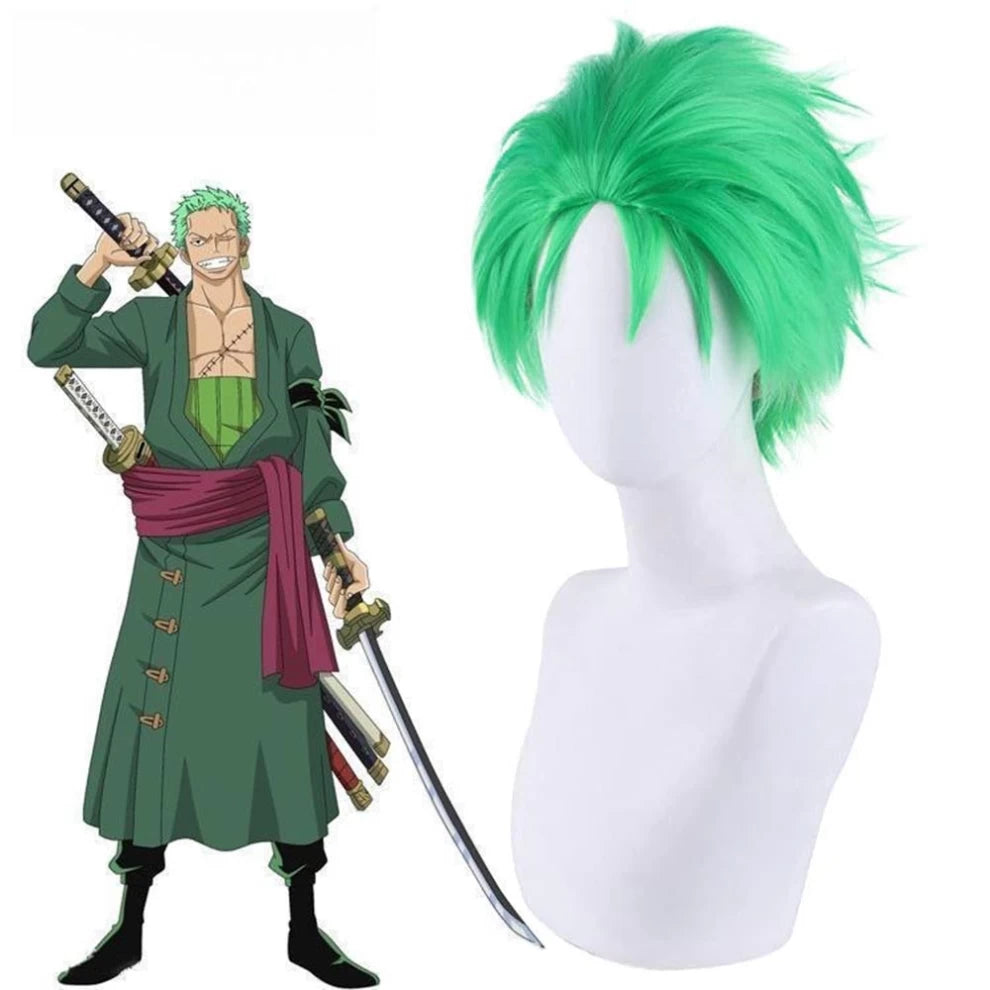 One Piece Roronoa Zoro Cosplay Wig green anime costume hair UAE