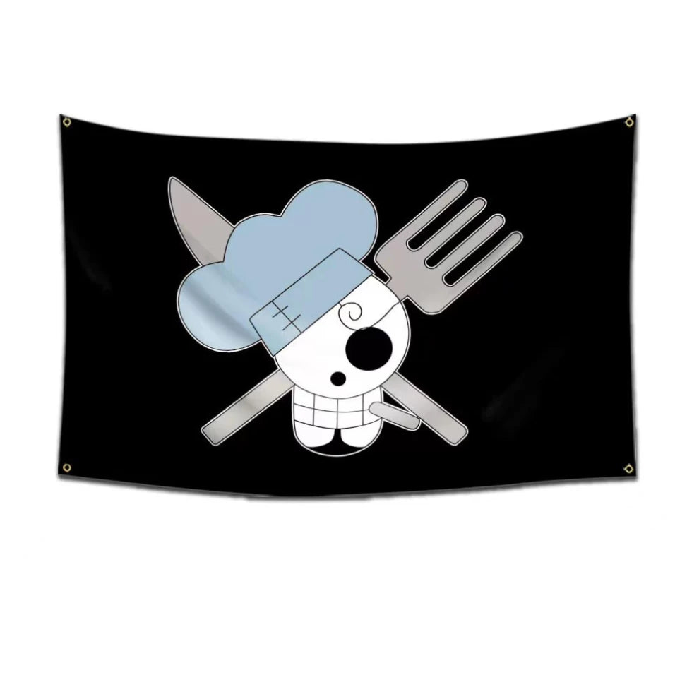 Anime One Piece: Sanji's Jolly Roger Wall Flag