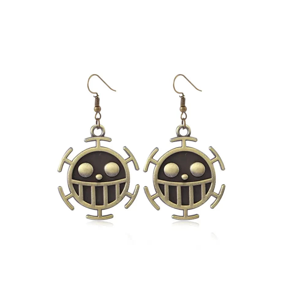 Trafalgar Law Earrings – One Piece Jolly Roger