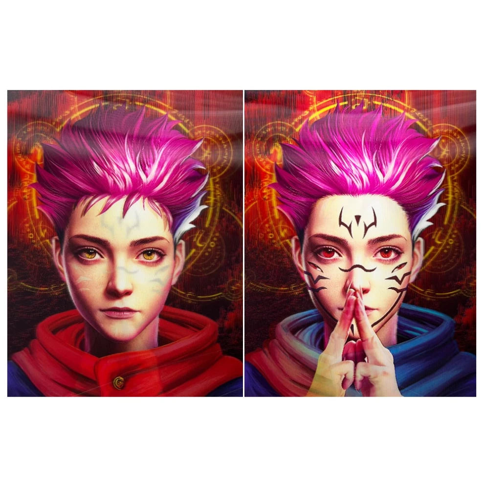 Anime Jujutsu Kaisen: Ryomen Sukuna 3D Poster (2 in 1) - Vers.1