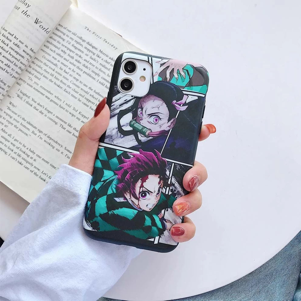 Anime Demon Slayer: Tanjiro Kamado & Nezuko Kamado Back Cover - Vers.05 (For iPhone XR, X-XS, X-XS Max)