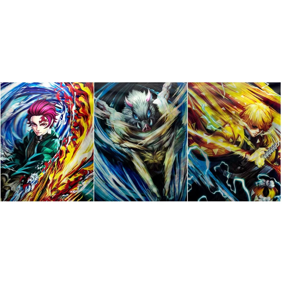 Anime Demon Slayer 3D Poster (3 in 1) - Vers.3