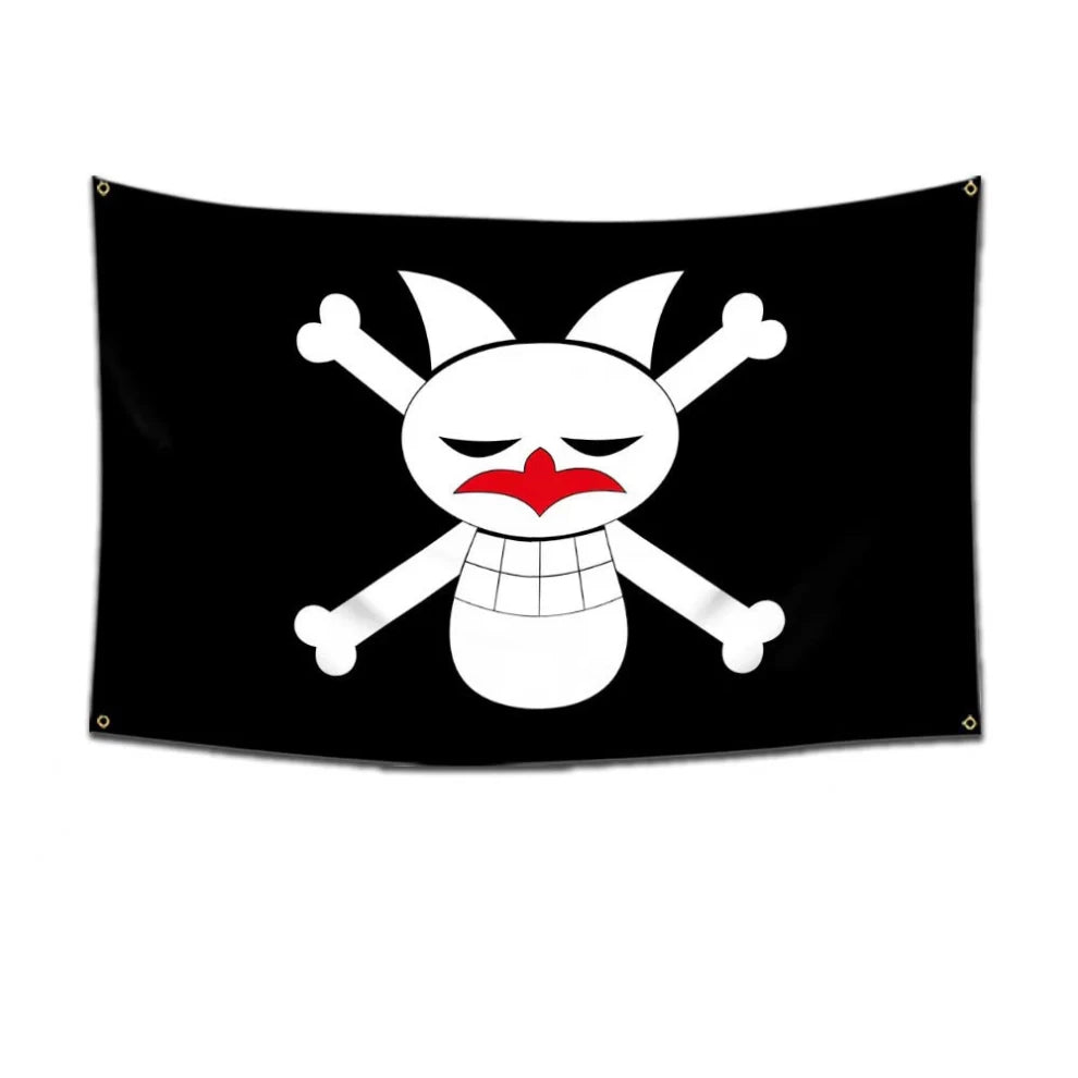 One Piece Donquixote Pirates Flag – Skull Crossbones 60x90cm
