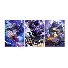 Solo Leveling 3D Poster – Triple Scene Edition (40x30 cm)