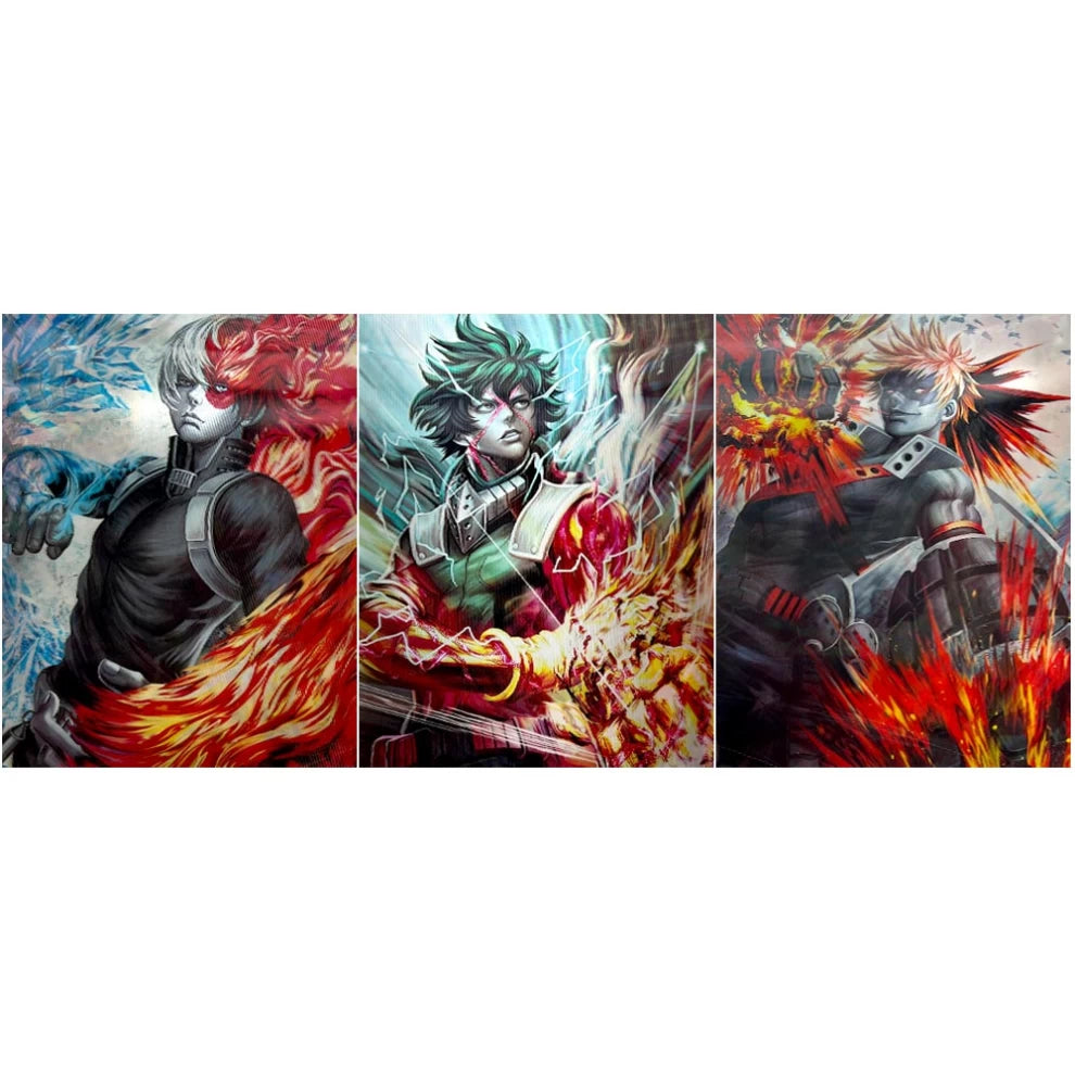 Anime My Hero Academia 3D Poster (3 in 1) - Vers.4