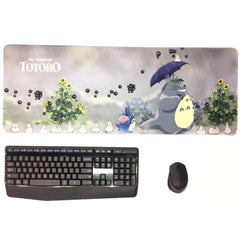 Totoro Mouse Pad – Umbrella & Forest Spirits Design