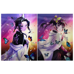 Demon Slayer 3D Poster – Shinobu Kocho & Kanao Tsuyuri (40x30 cm)