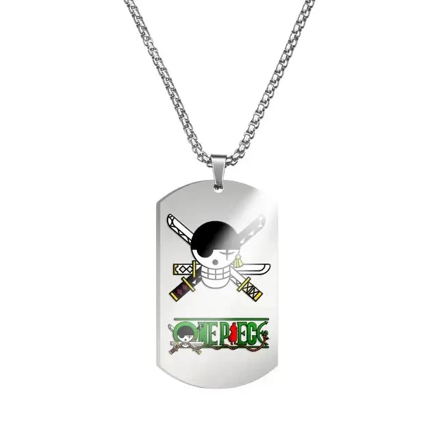 Anime One Piece: Roronoa Zoro's Jolly Roger Necklace
