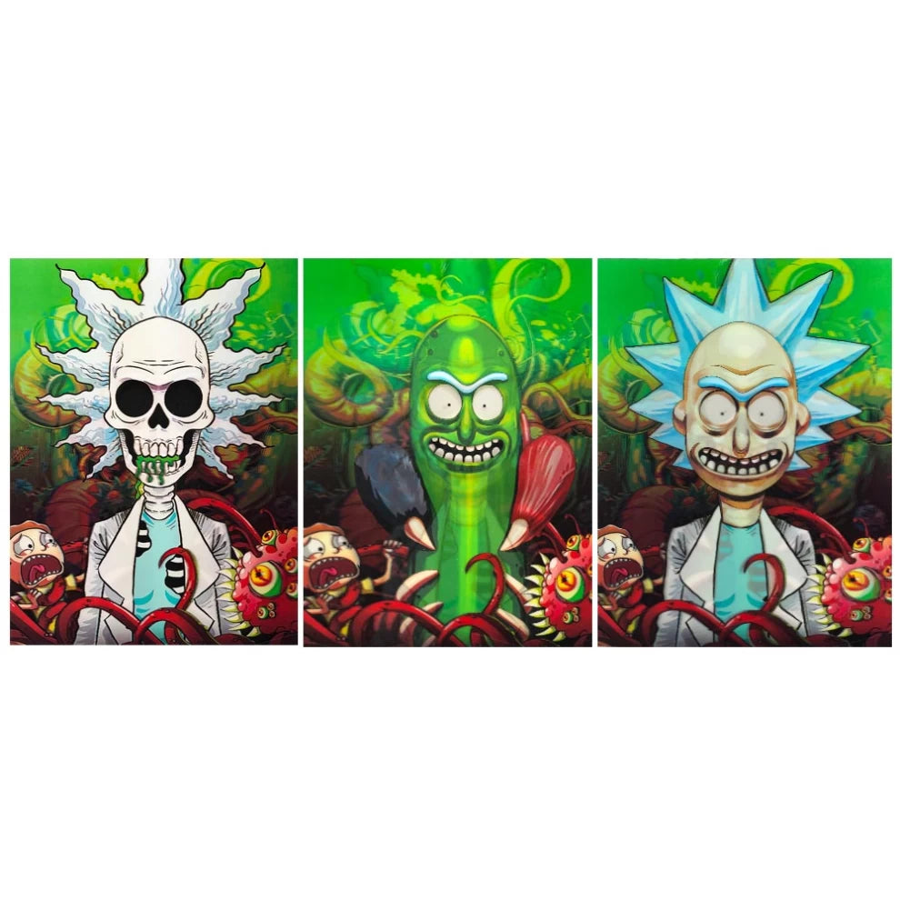 Rick and Morty 3D Poster (3 in 1) - Vers.1