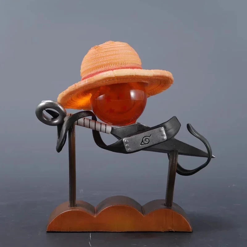 Anime Crossover PVC Figurine – One Piece × Dragon Ball × Naruto – Desktop Collectible