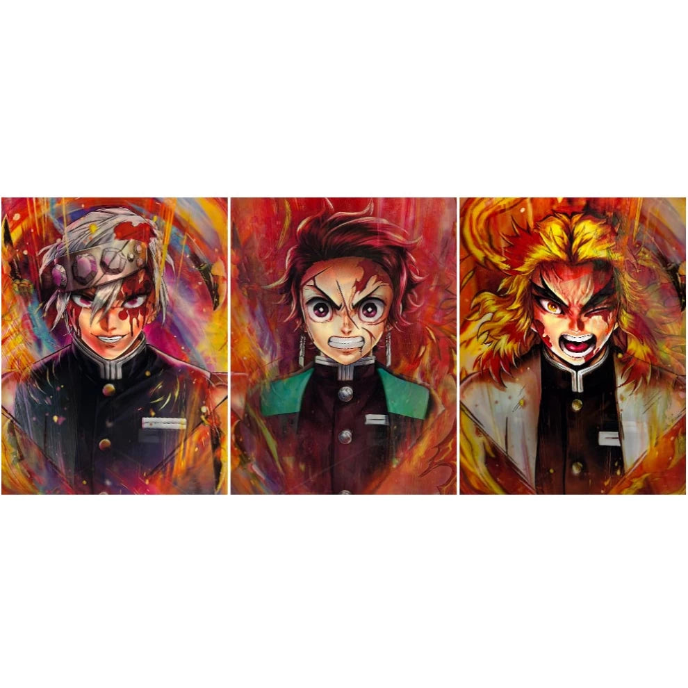 Anime Demon Slayer 3D Poster (3 in 1) - Vers.4