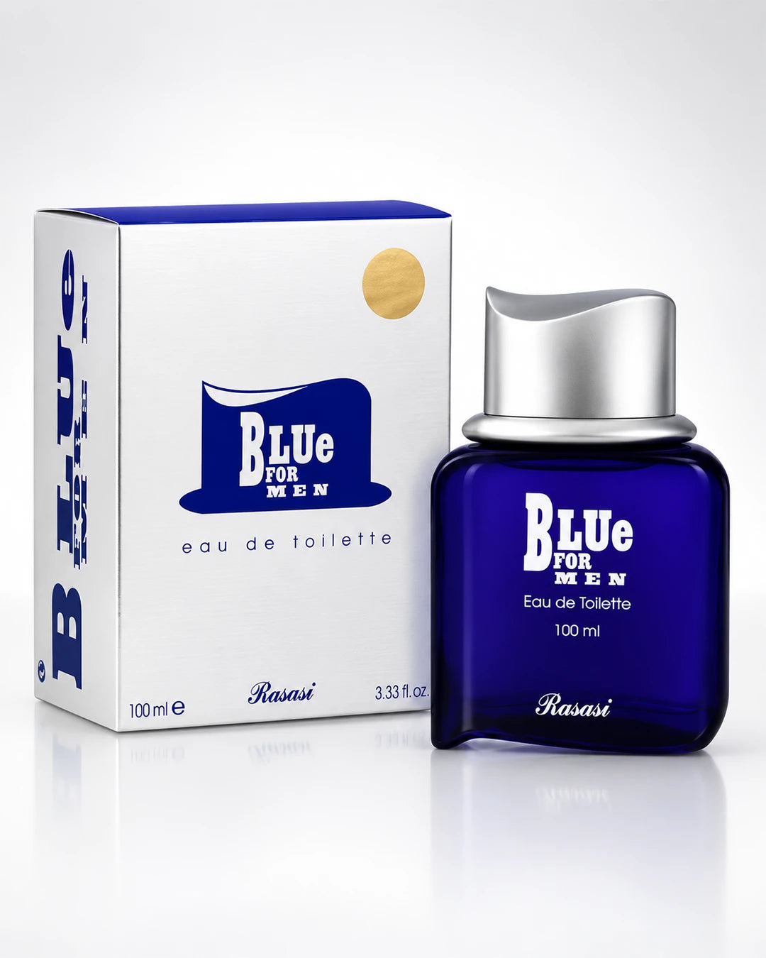 Rasasi Blue For Men Eau de Toilette 100ml with perfume bottle and box