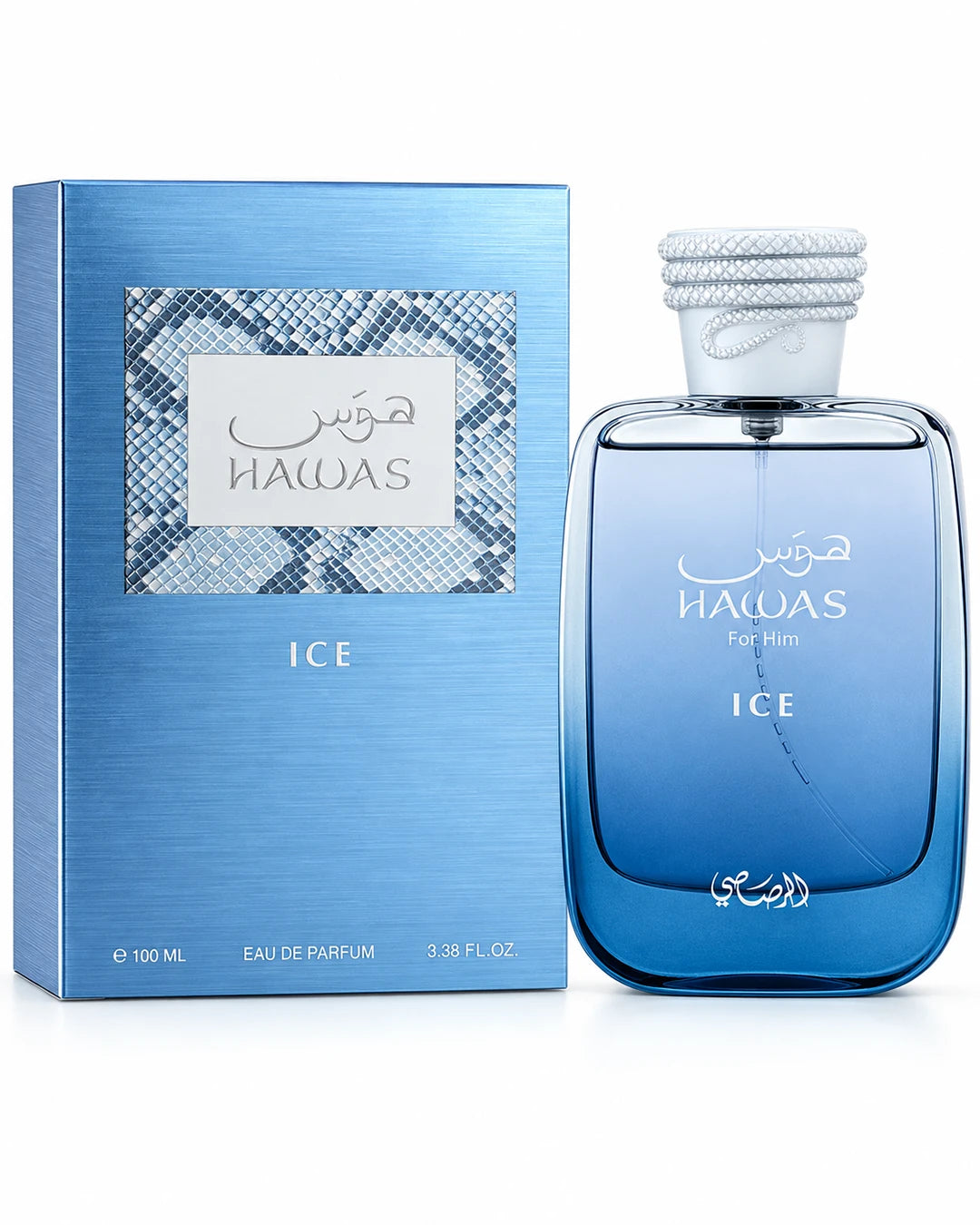 Rasasi Hawas Ice Eau de Parfum 100ml bottle with original box