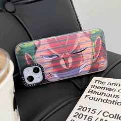 Roronoa Zoro Energy Slash iPhone case in a lifestyle setting