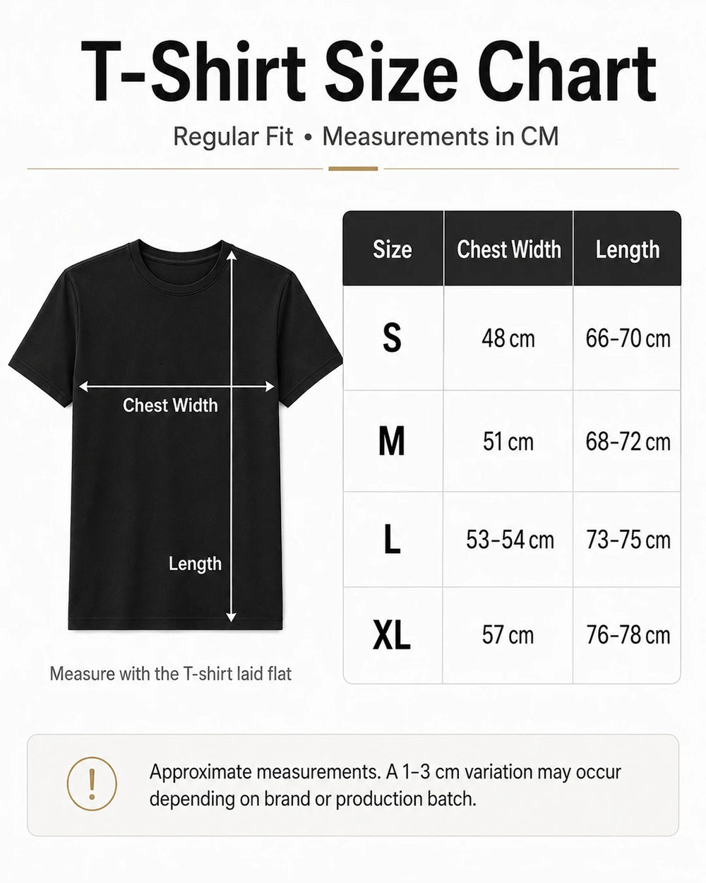 SK8 the Infinity Reki graphic T-shirt size chart with detailed measurements