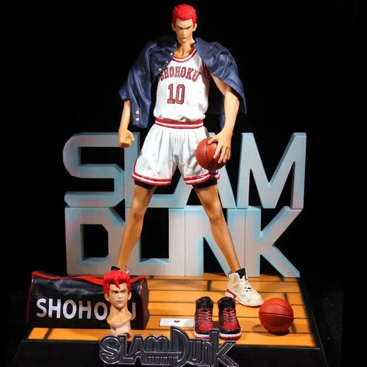Slam Dunk Shohoku No 10 Figure Double Head Anime Basketball Collectible 33cm