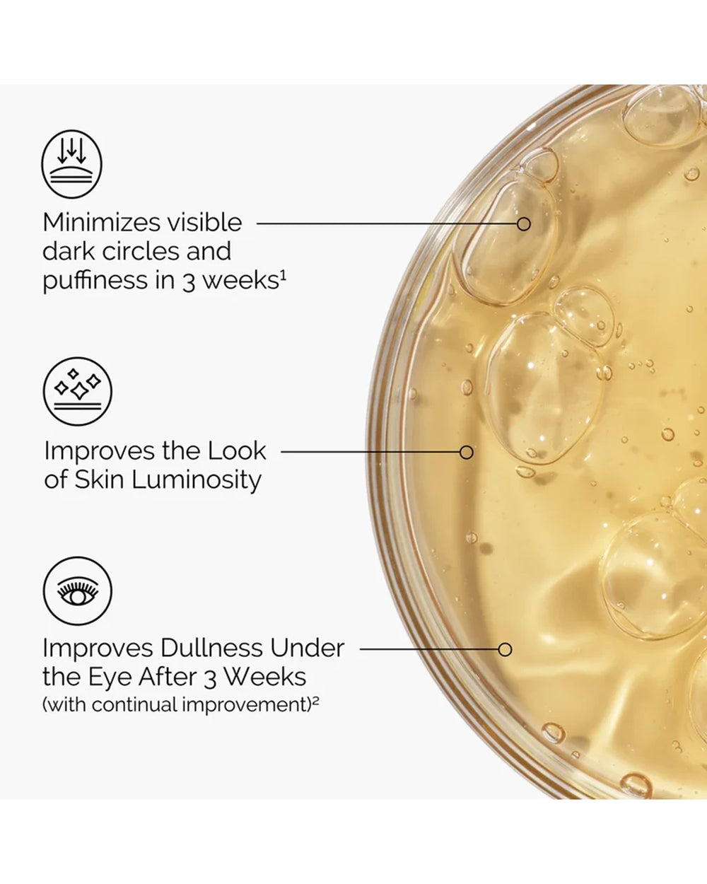 The Ordinary Caffeine Solution 5% + EGCG benefits for visible dark circles puffiness luminosity and under-eye dullness