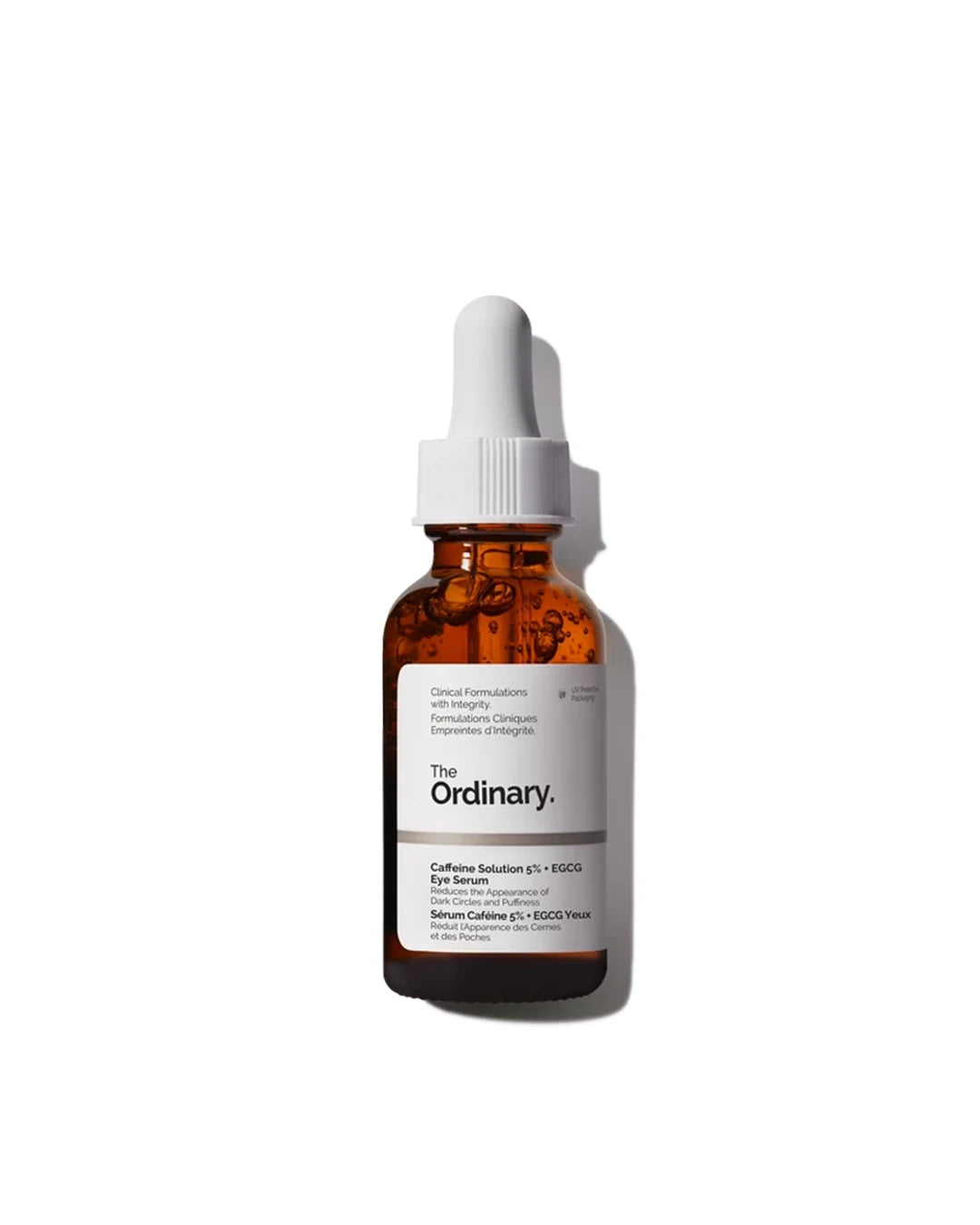 The Ordinary Caffeine Solution 5% + EGCG Eye Serum 30ml bottle on a clean white background