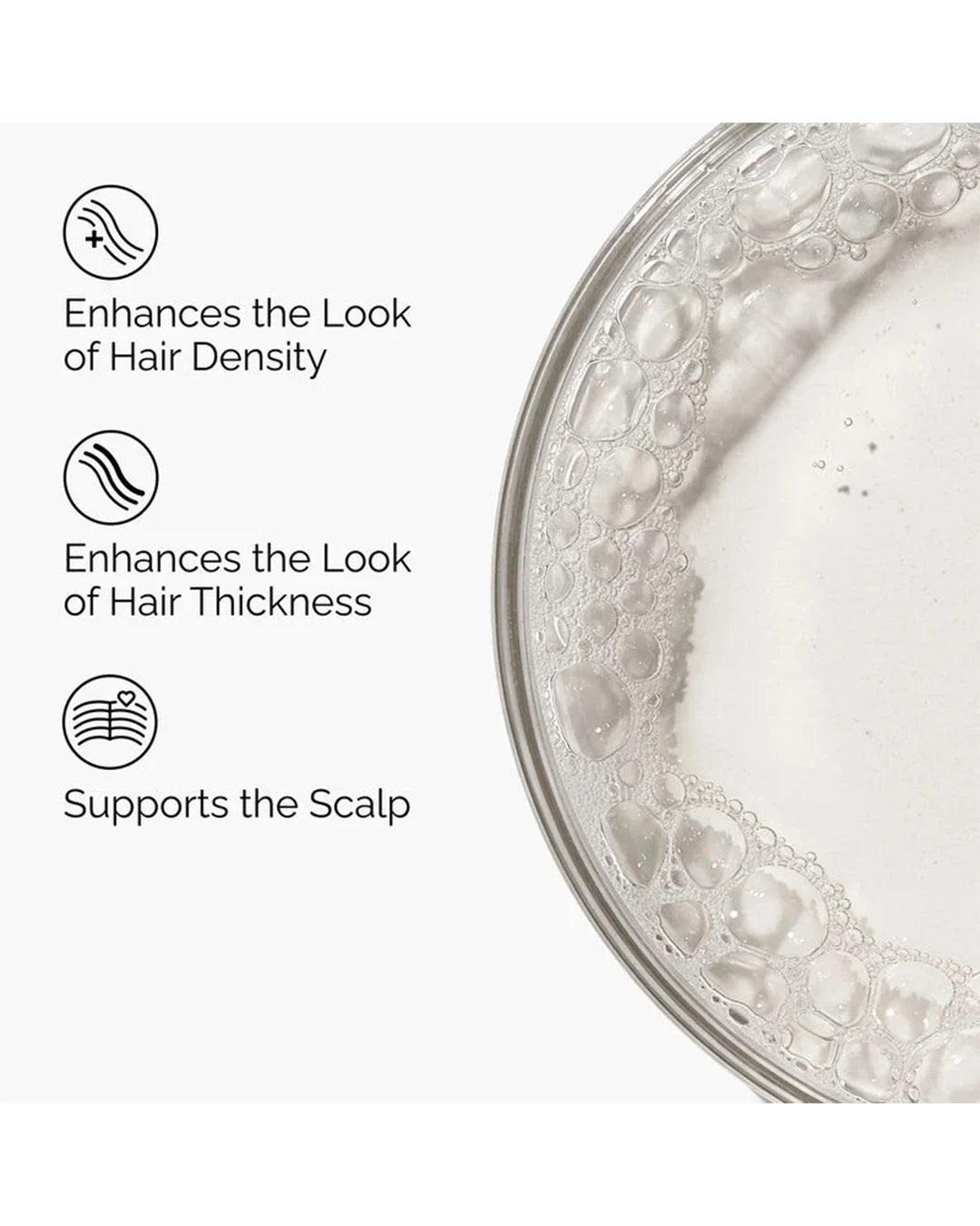 The Ordinary hair density serum benefits showing improved-looking hair density, thickness and scalp support