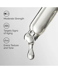 The Ordinary Retinol 0.5% in Squalane showing moderate strength, signs of aging care and support for more even texture and tone