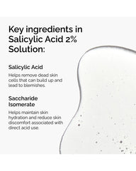 Key ingredients in The Ordinary Salicylic Acid 2% Solution including salicylic acid and saccharide isomerate